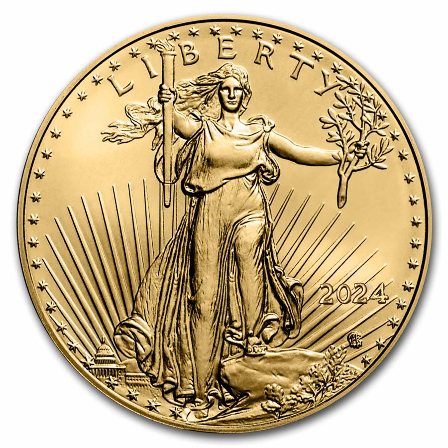 1 oz Gold American Eagle $50 Coin BU (2024)
