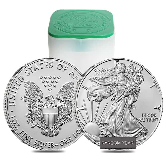 1 oz Silver American Eagle $1 Coin BU (Random Year)