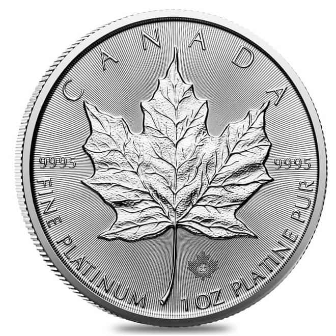 2025 1 oz Platinum Canadian Maple Leaf $50 Coin BU