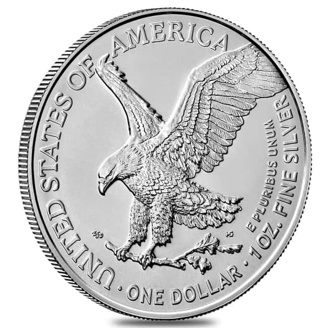 1 oz Silver American Eagle $1 Coin BU (2024)