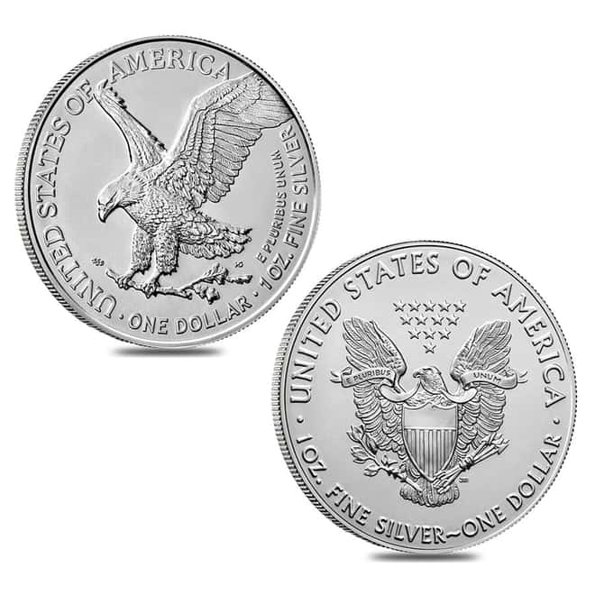 1 oz Silver American Eagle $1 Coin BU (Random Year)