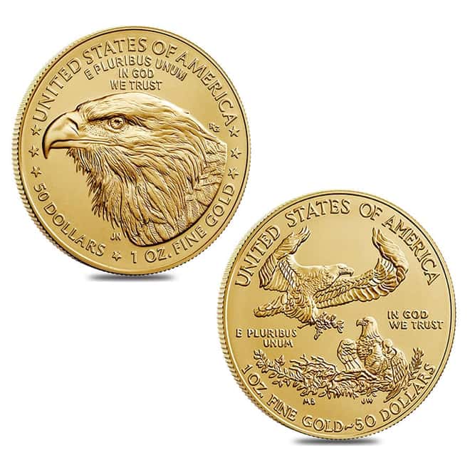 1 oz Gold American Eagle Coin - $50 BU (Random Year)