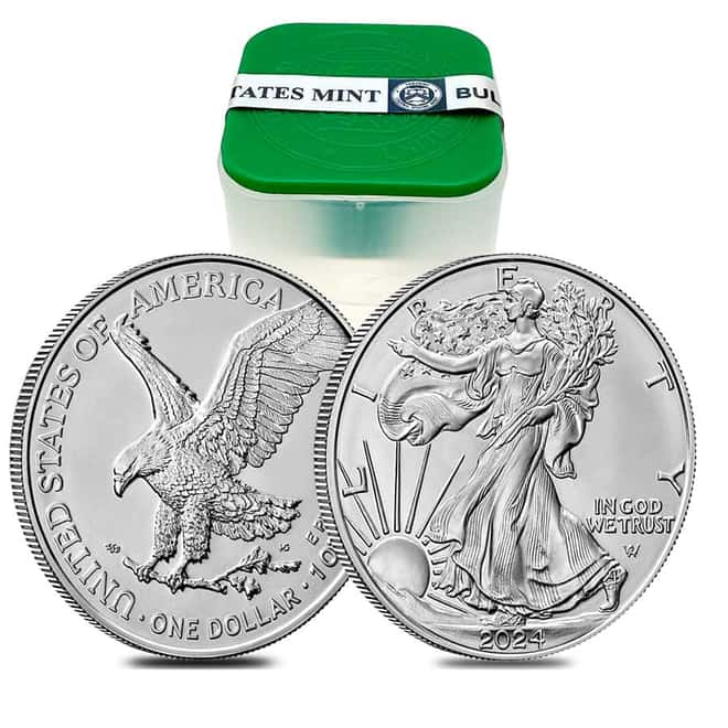 1 oz Silver American Eagle $1 Coin BU (2024)