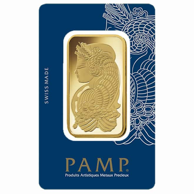 50 Gram Gold Bar PAMP Suisse Lady Fortuna Veriscan .9999 Fine (in Assay)